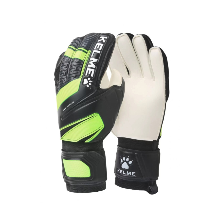 Воротарські рукавиці Kelme чорно-салатові 8101ST5003.9010