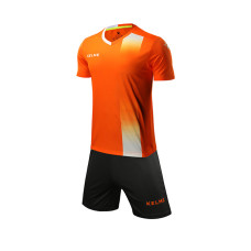 Комплект футбольної форми оранжево-білий к/р KELME ALICANTE 3881020.9910
