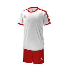 Комплект дитячої футбольної форми KELME COLLEGUE біло-червоний 3883033.9107