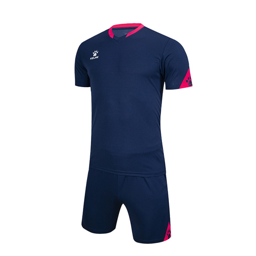 Комплект футбольної форми Kelme GIRONA т.синьо-рожевий 3801099.9420