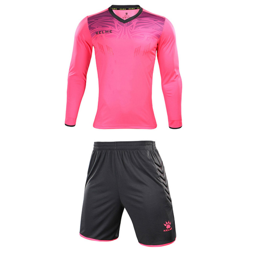 Комплект дитячої воротарської форми KELME ZAMORA JR рожево-сірий 3873007.9997 Комплект дитячої воротарської форми KELME ZAMORA JR рожево-сірий 3873007.9997