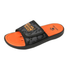 Тапки чоловічі чорно-оранжеві SLIPPERS 6881300.9003